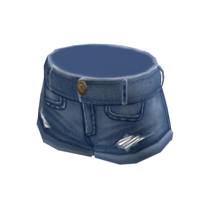 Light Wash Short Ripped